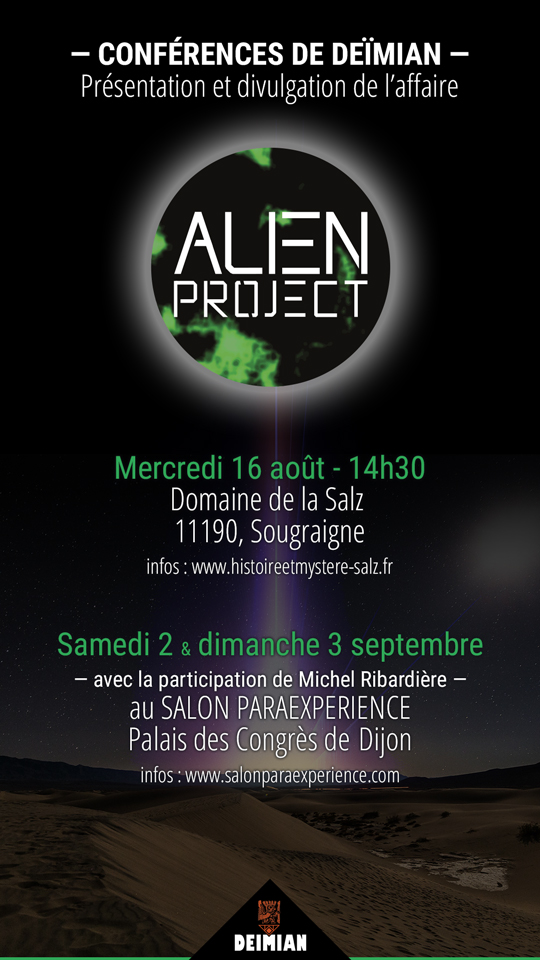 Conférences Alien Project avec Deïmian Conférences Alien Project avec Deïmian