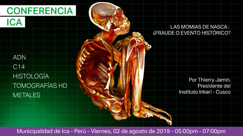 Conferencia de Thierry Jamin en Ica : Momias de Nazca, Fraude o evento histórico